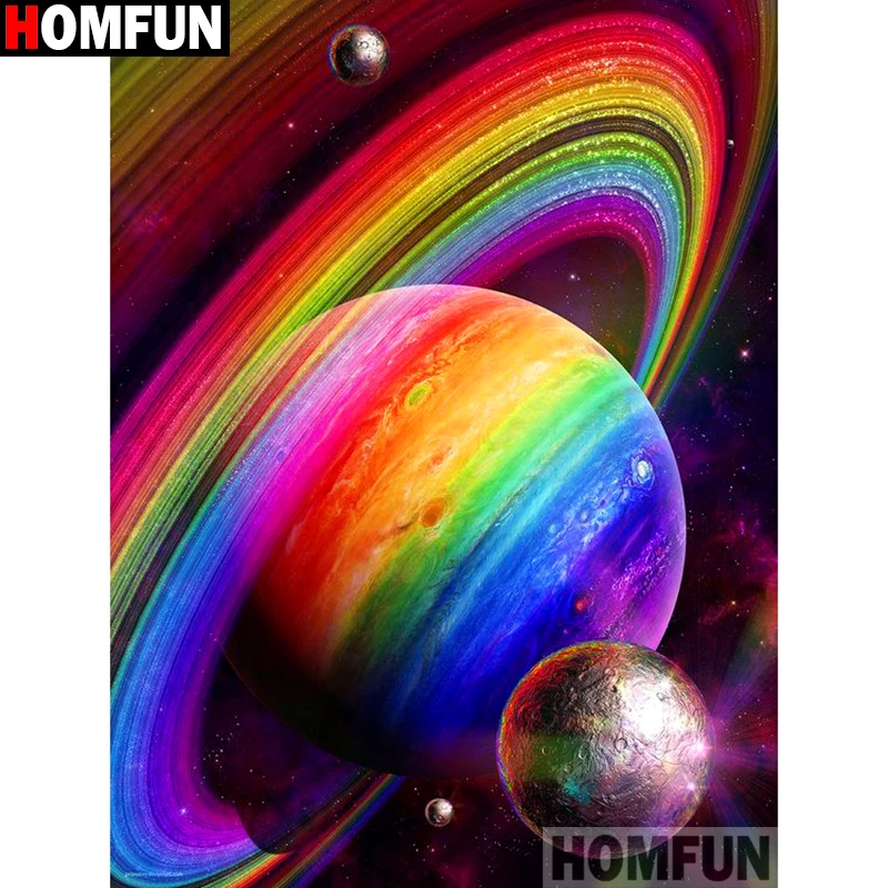 Набор для алмазной вышивки HOMFUN A15419 алмазная живопись цветная планета вышивка