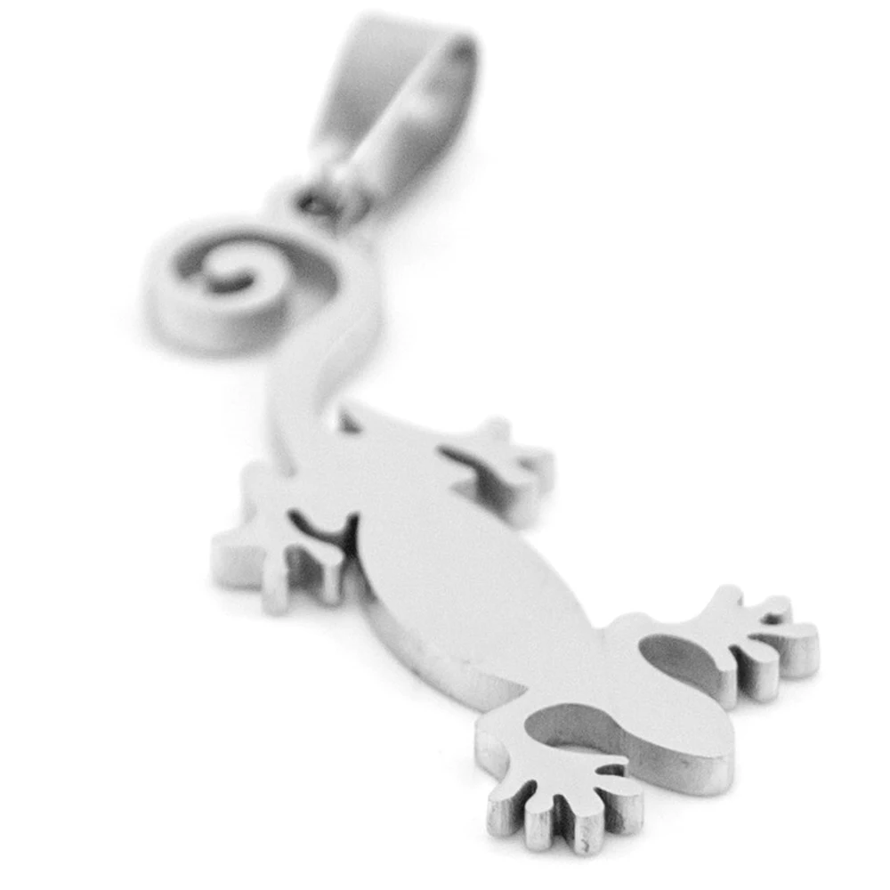 Simsimi Ящерица Геккон кулон в виде животного зеркало с двойными сторонами