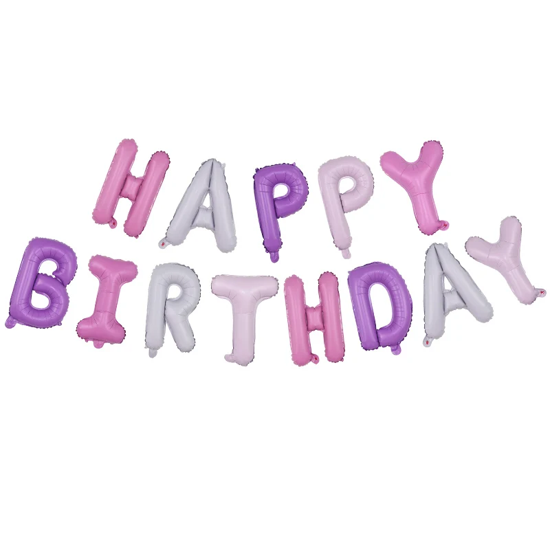 Шарик из фольги с надписью Happy Birthday цветной Радужный латексный воздушный шар для