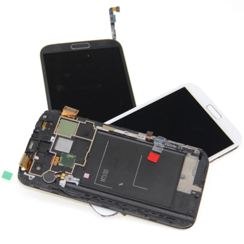 Для samsung N7100 note 2 ЖК Экран планшета Note2 N7105 Сенсорный экран Digitizer + рамка кнопка