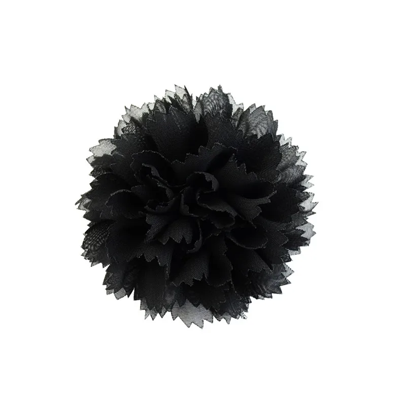 04 Black UNTAMED прибл. 8 см DIY шифон волна цветок заколка для волос для девочек детские головные уборы женские заколки для волос аксессуары для волос - Цвет: 04 Black