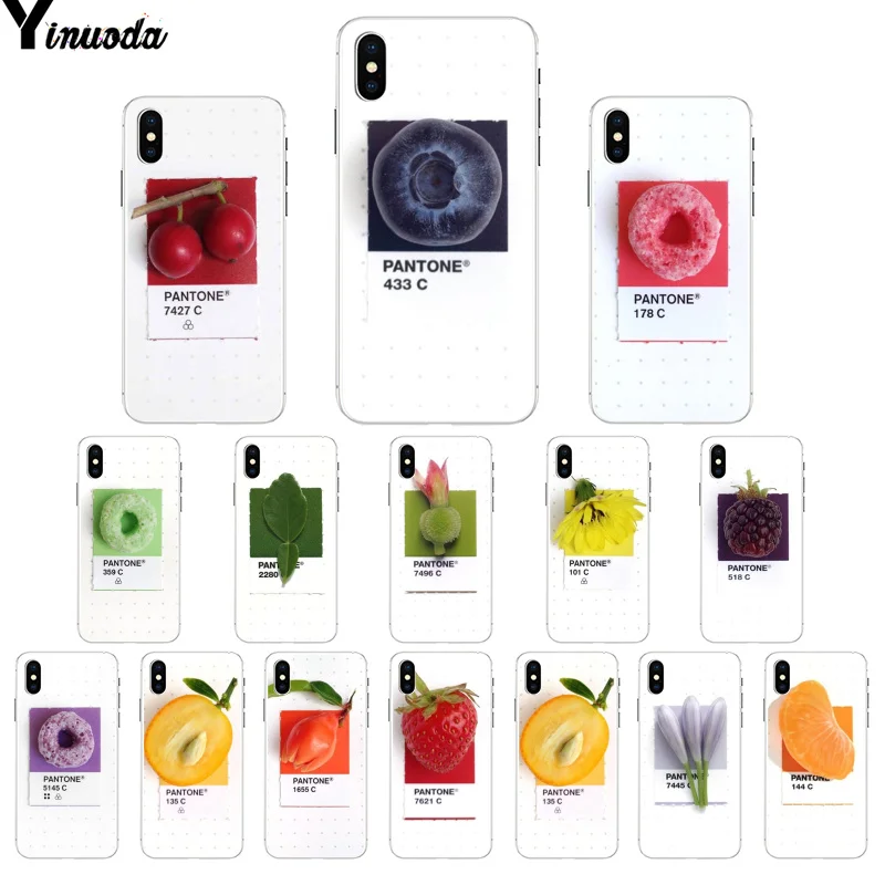 Yinuoda Pantone фрукты ярких цветов печенье Красочный милый чехол для телефона Apple iPhone 8 7