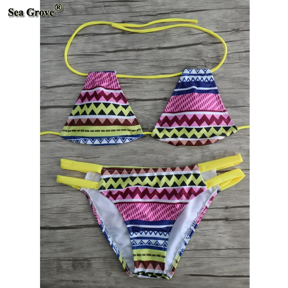 2017 купальник НОВЫЙ bikinis Swimsuit женщин Печатных Купальники Бикини Женщин Борьба