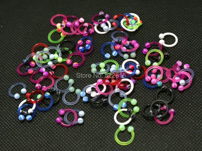 Cbr ювелирные изделия для пирсинга тела круглое кольцо в форме подковы 4 мм шарики