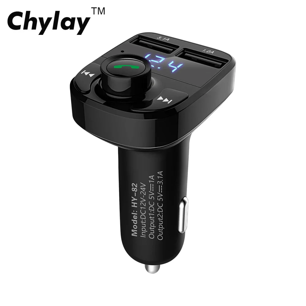 Двойной USB Bluetooth fm передатчик автомобильный модулятор 3.1A Быстрая зарядка Авто
