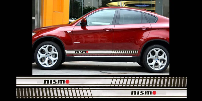 2 шт. KK материал стикеры NISMO для Nissan сбоку средства ухода за кожей украшения Стикеры для Nissan Tiida Солнечный QASHQAI марта LIVINA TEANA X-TRAI