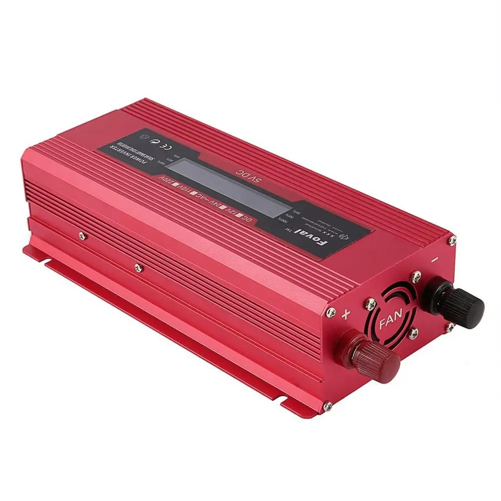 DC 12 to AC 230V Digital Display Converter Universal Red Overload Protection Sine Wave Car Solar Inverter | Автомобили и