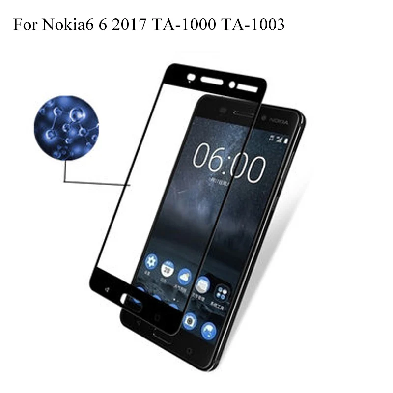 2 шт. закаленное стекло для nokia6 6 2017 TA 1000 1003 полное покрытие 9H Взрывозащищенная