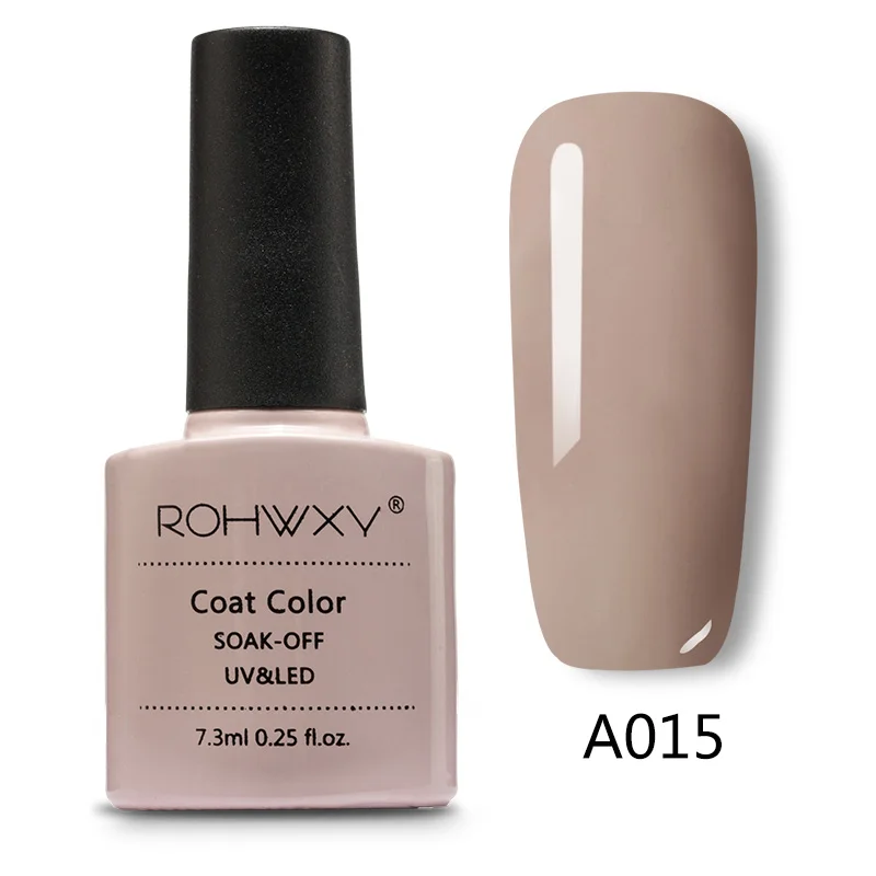 A015 ROHWXY, 60 цветов, УФ-гель для ногтей, дизайн ногтей, Гель-лак, блестящий, отмачивается, лак для маникюра, лак для ногтей, Гель-лак - Цвет: A015