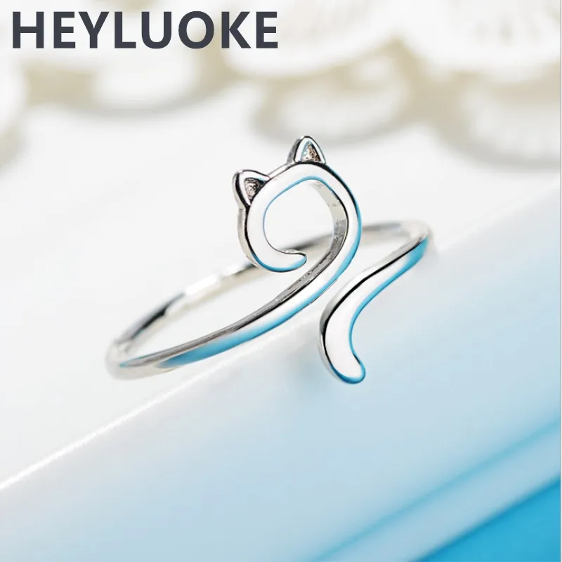 Кольцо HEYLUOKE для коктейлей с кошачьим котом 100% модное размер 5 6 7 рождественский