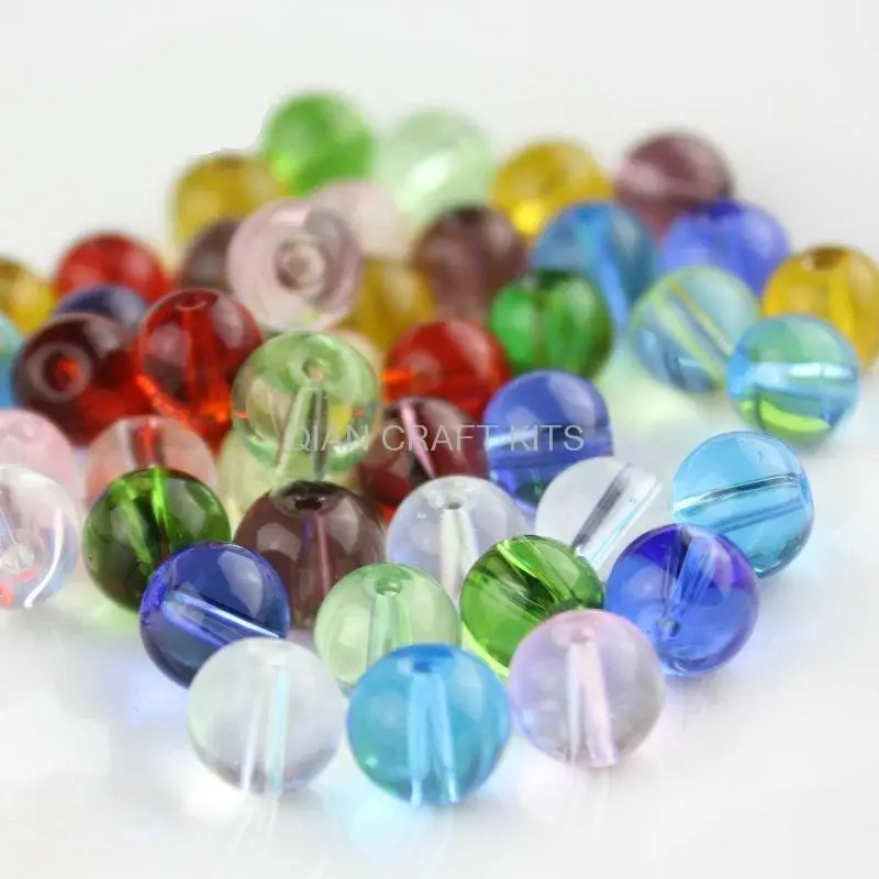 

set of 300pcs glass Crystal Quartz round beads 8mm mixed colors AB grade BL0049