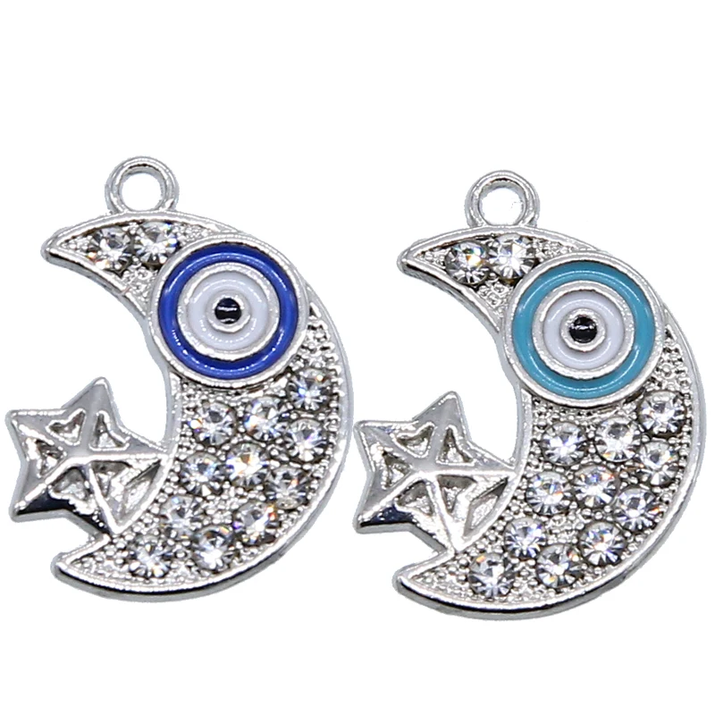 6 шт. модные звезды луна крест руль ключ сглаз цифровой 8 разъемов форма капли