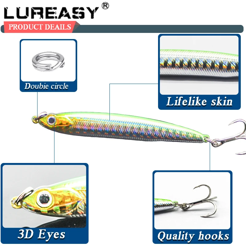 LUREASY Рыболовная Приманка 7 5 см 9 г приманка карандаш искусственная жесткая