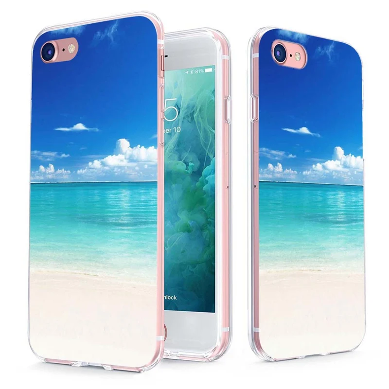 MLCRIYG мягкий чехол для телефона iPhone 6 6S Plus 7 7Plus 8 8Plus X TPU цветной узор в виде неба и