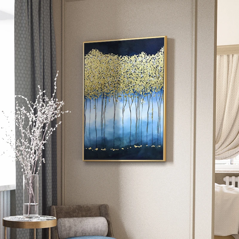 Modern Abstract Decorative Wall Art Blue Canvas Painting Print Picture and Poster for Living Room Bedroom Home Decor Unframed | Дом и сад