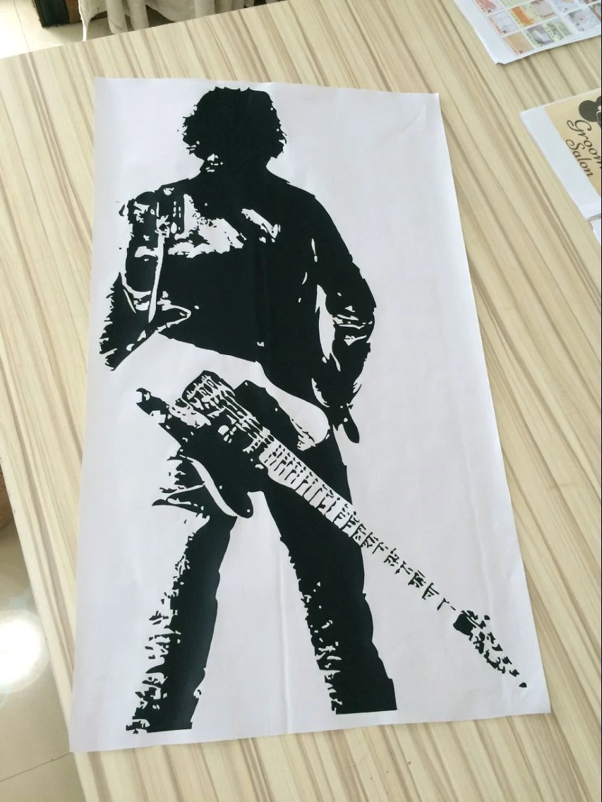 Настенный стикер Брюс Спрингстин виниловый декор для гитариста музыкального