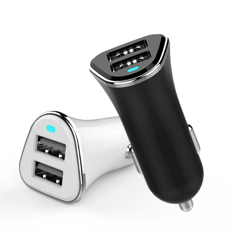 2.4A Dual USB Синий Автомобильное зарядное устройство адаптер для мобильного телефона
