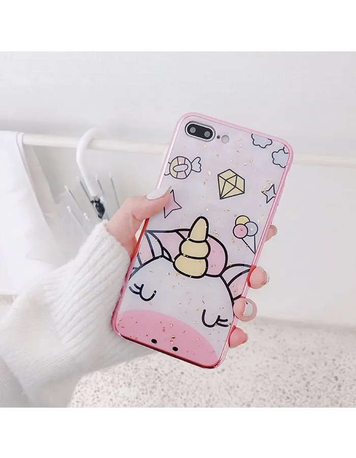 3D роскошный дизайнерский мультяшный милый Единорог чехол для iPhone X XS MAX XR 8 7 6 S Plus