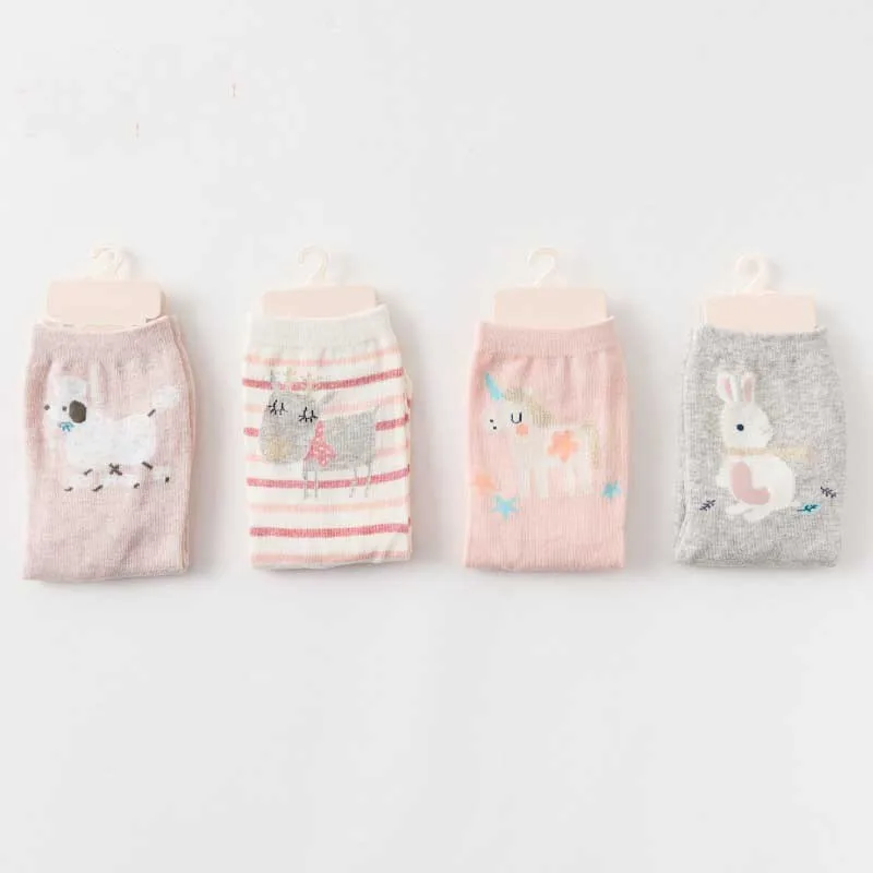 

[EIOISAPRA]Autumn/Winter Lovely Cartoon Animal Ash Powder Comfortable Women Socks Candy Color Harajuku Funny Socks Sokken
