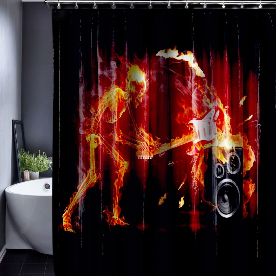Занавески для душа из полиэстера водонепроницаемая ткань на заказ Хэллоуина