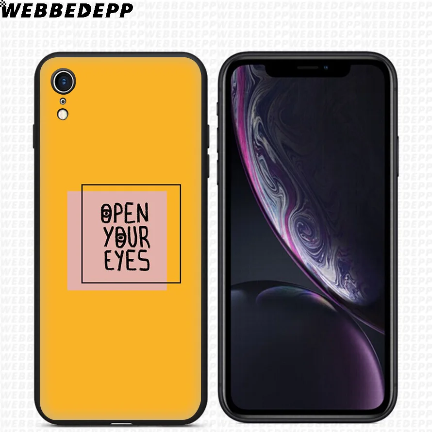 WEBBEDEPP эстетика желтый узор мягкий силиконовый чехол для iPhone 11 Pro Xr Xs Max X или 10 8 7 6 6S