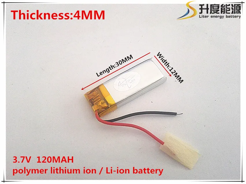 

5pcs [SD] 3.7V,120mAH,[401230] Polymer lithium ion / Li-ion battery for TOY,POWER BANK,GPS,mp3,mp4,cell phone,speaker
