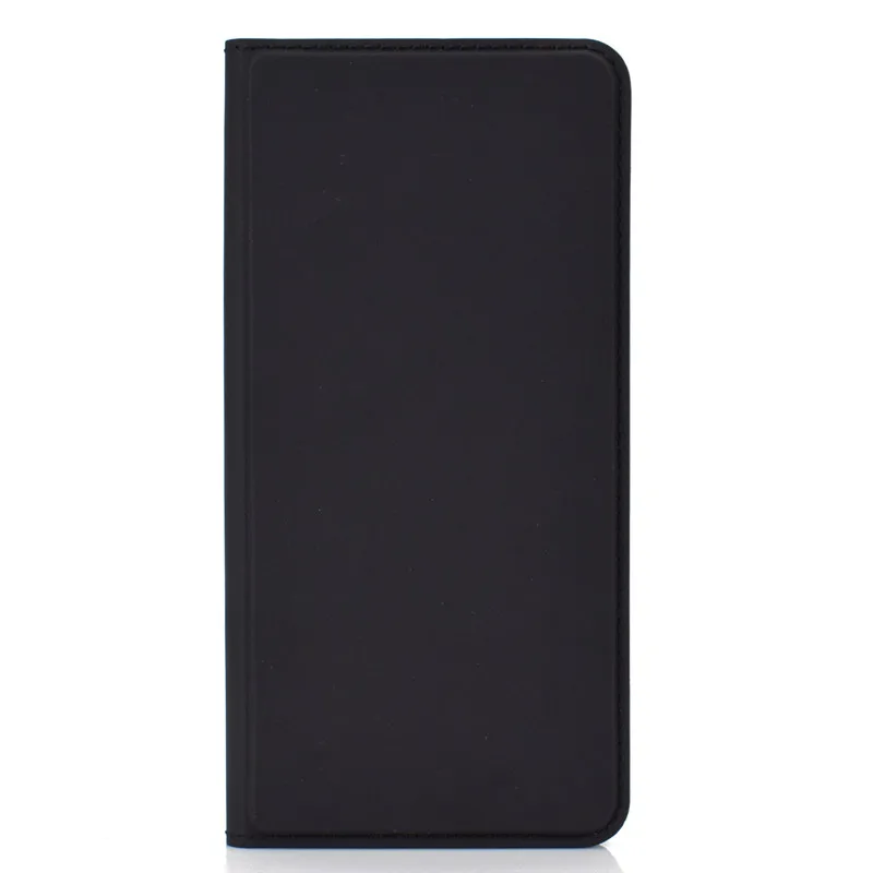 Ультратонкий Мягкий чехол-книжка из гладкой кожи на магните для samsung Galaxy S10 S9+ S8 A50 A70 A8 держатель для карт с подставкой - Цвет: Черный