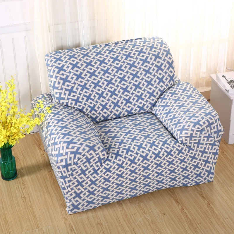 Полноразмерный чехол для дивана с принтом эластичный антиклеевой секционный