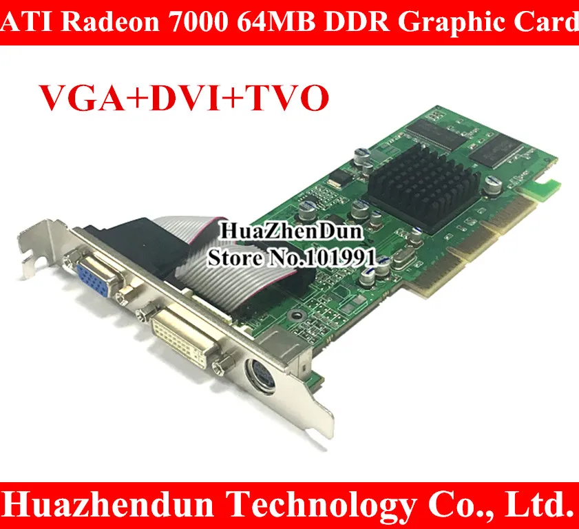 

Brand New ATI Radeon 7000 64M DDR DVI VGA TVO AGP Graphic Card Video Card DVI+VGA+TVO