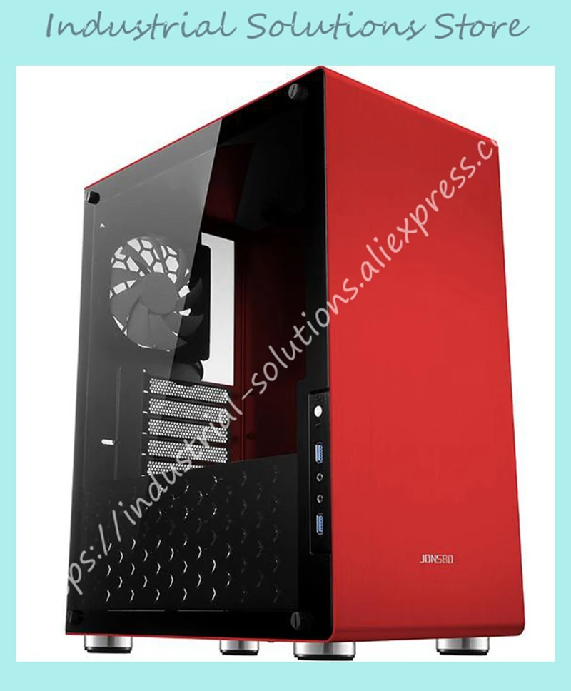 Чехол U4 блок питания ATX Алюминий шасси толщиной 5 мм закаленное стекло боковые панели компьютера