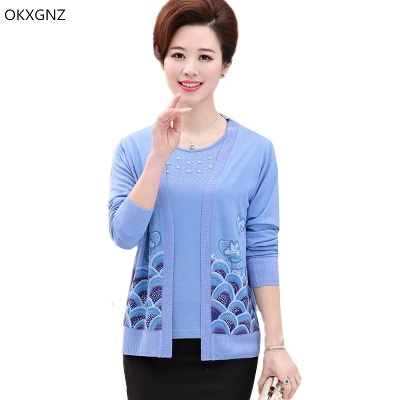 Женский свитер OKXGNZ Повседневный из двух предметов на весну и осень|sweater cardigan|casual