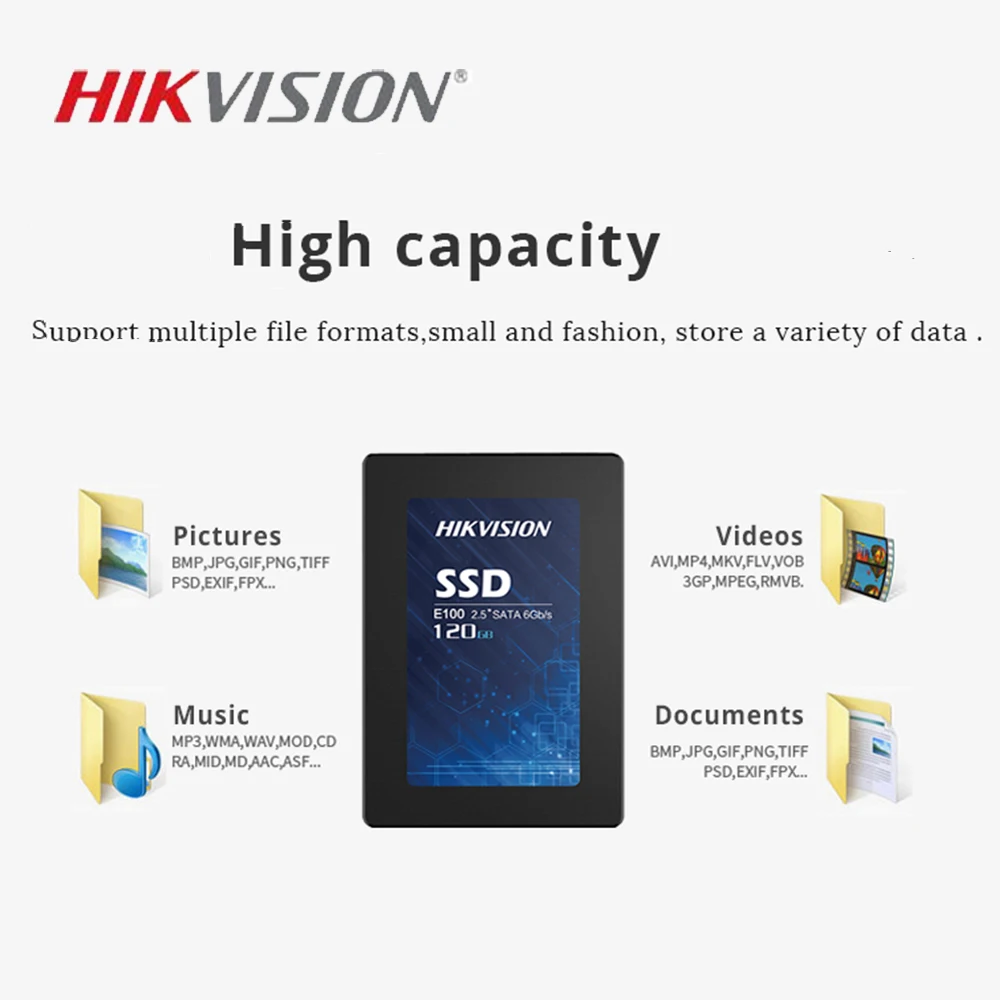 HIKVISION SSD SATA E100 128 ГБ 256 512 г 1 ТБ 1024 TLC 3D NAND super speed твердотельный жесткий диск HDD для