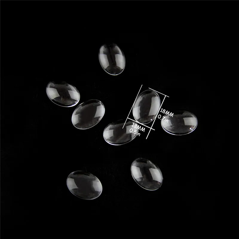 500pcs 13mm*18mm Magnifying Glass Cabochon Cameo Cover For DIY Jewelry Making Hot Sale