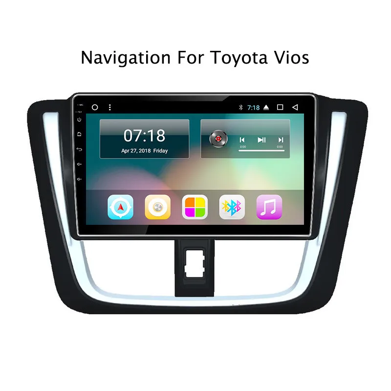 NaviTopia 2G RAM 32G ROM Android 7 1/8 1 Автомобильный мультимедийный аудио для Toyota Vios 2017 2016 gps