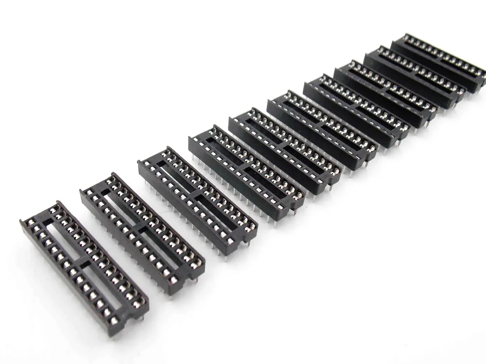 10 шт./лот 28pin DIP IC розетки адаптер паяльный Тип 28-контактный узкий корпус |