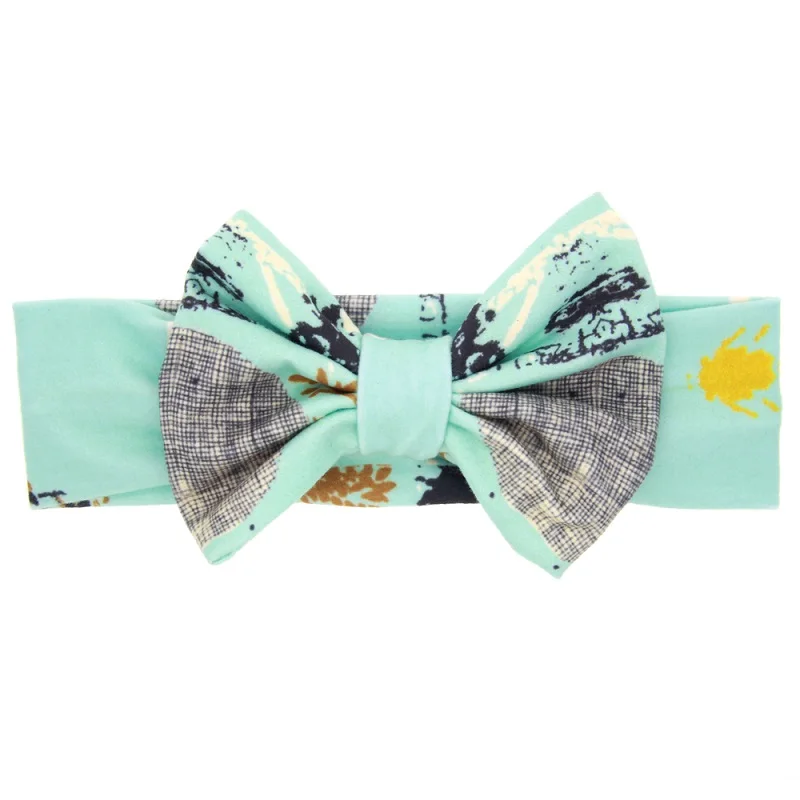 Детская повязка для волос с цветочным бантом чалма &quotузел кролика&quot на голову