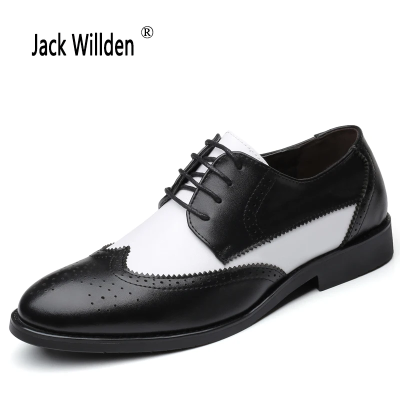 Jack Willden/Классические Мужские модельные туфли с перфорацией типа броги острым