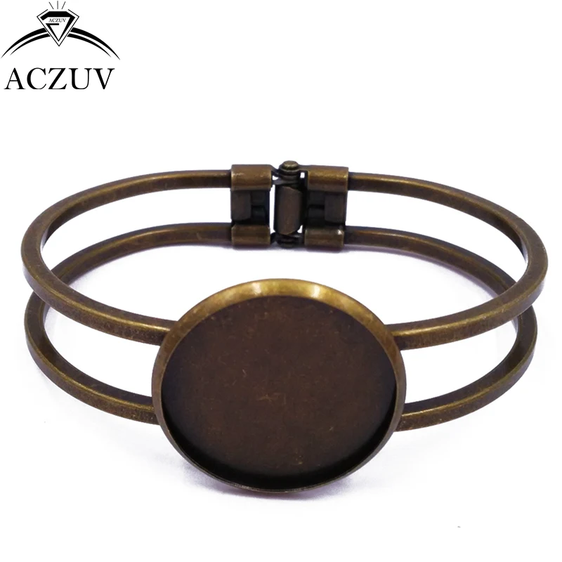 Чистый корпус для браслета из меди 20 мм 25 7 цветов|bezel blank|metal bracelet blank25mm bezel |