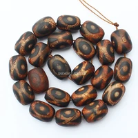 13x18mm 3 eyes old dzi beads drum shape ag ates beads 22pcs for diy jewelry making mixed wholesale for all items