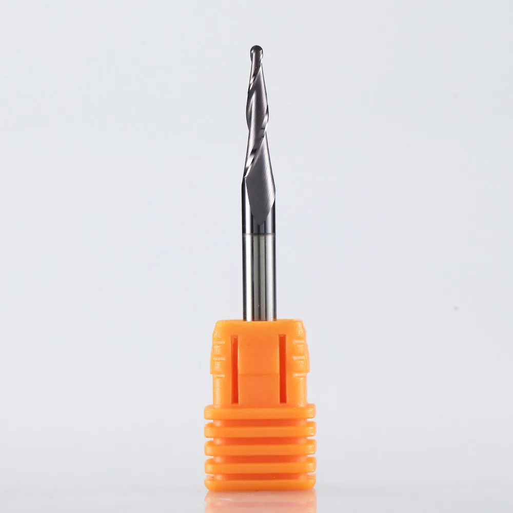 Вольфрам Твердосплавные 4 мм R0.75 конические концевые фрезы с коническим ЧПУ