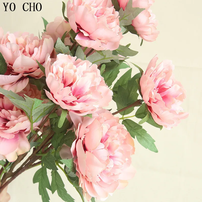 Цветы пиона YO CHO Осеннее украшение искусственные цветы для дома Свадебный декор