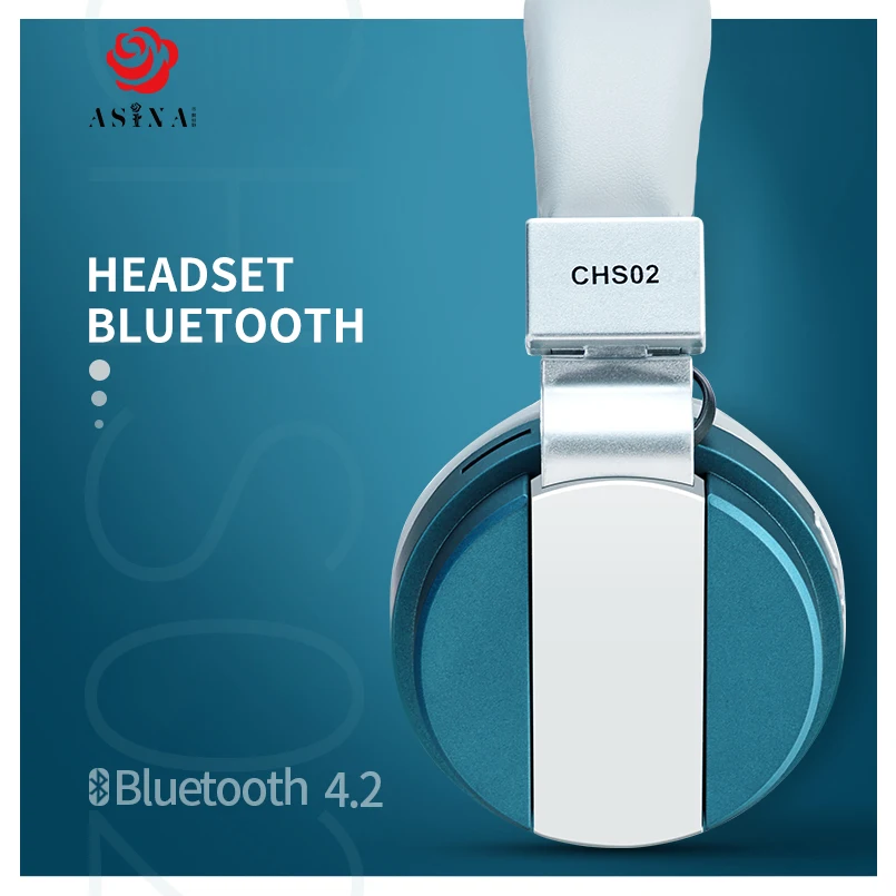Беспроводные Складные Bluetooth наушники ASINA 2 в 1 NFC портативная гарнитура с
