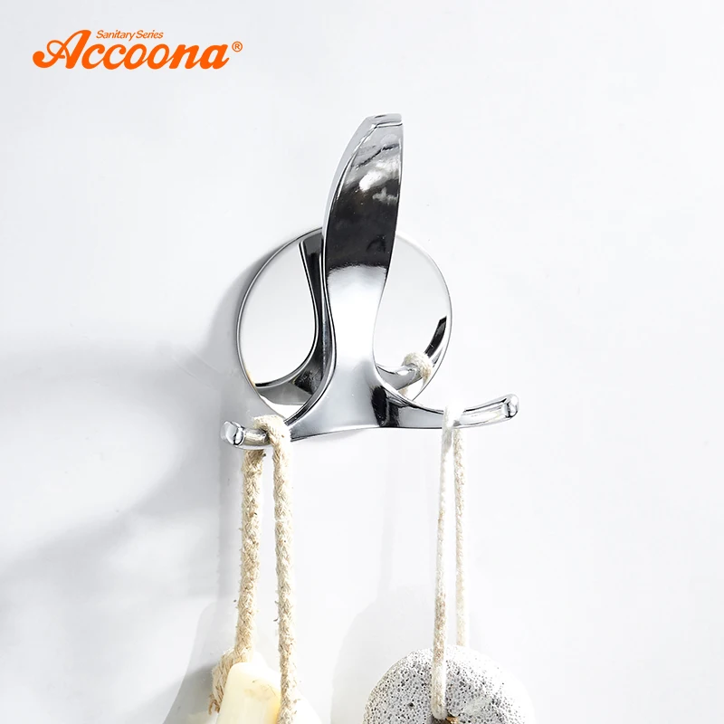 Accoona хромированные крючки для полотенец одежды настенный крючок ногтей в ванную