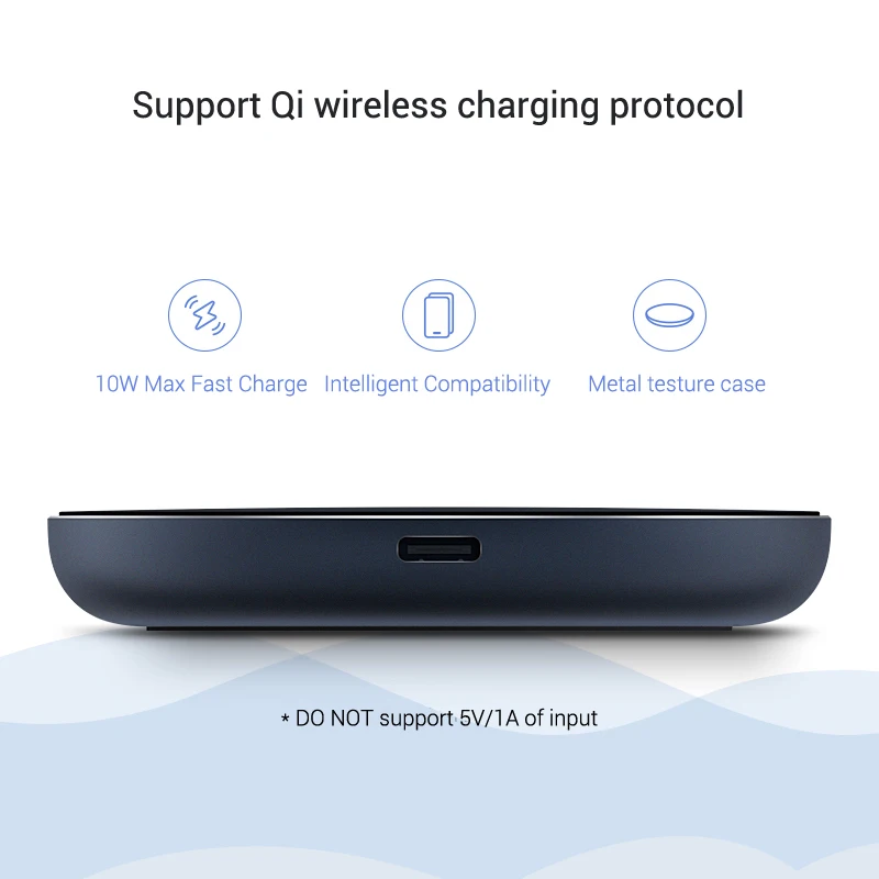 Оригинальное Беспроводное зарядное устройство Xiaomi Qi Smart Quick Charge Fast 7 5 Вт для Mi MIX 2S