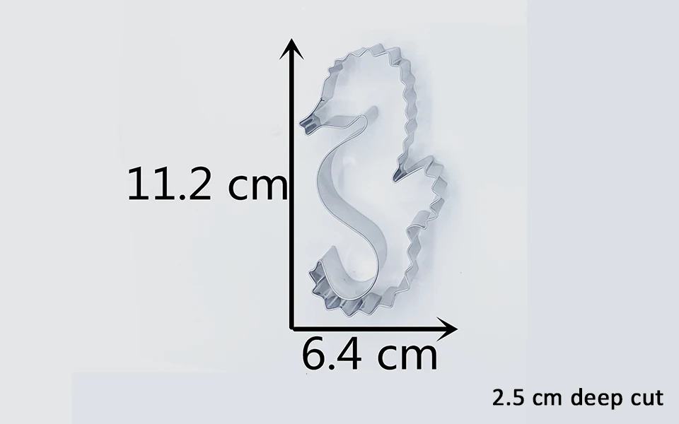 KENIAO Ocean Seahorse Cookie Cutter for Kids день рождения резаки-печенье/кондитерские изделия/хлеб резак-6,4x11,2 cm-нержавеющая сталь