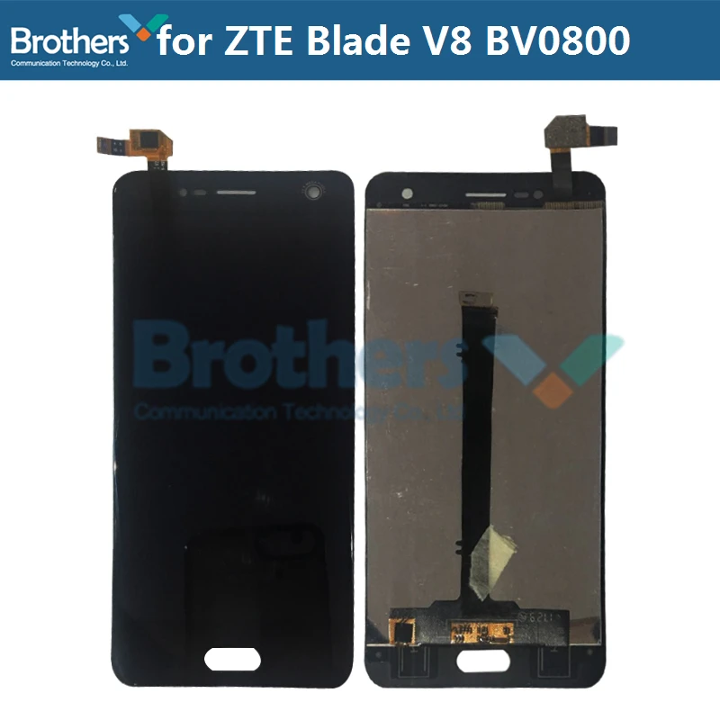 for zte blade v8 bv0800 lcd display touch screen digitizer for zte v8 bv080 lcd assembly lcd screen phone replacement test work free global shipping