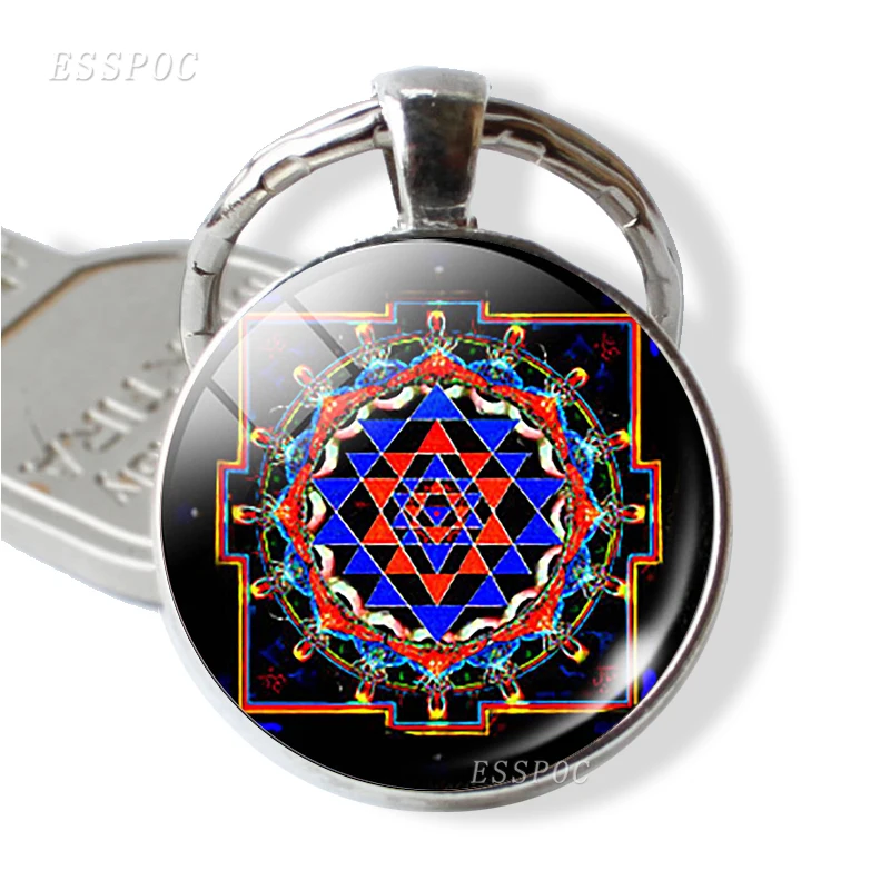 Sri Yantra Мандала брелок буддийские священные геометрические украшения Шри Янтра