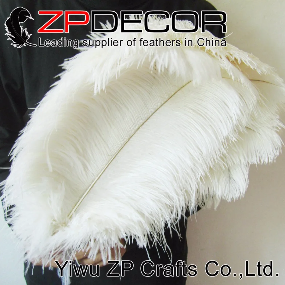 Фабрика ZPDECOR длина 45 50 см (18 20) белый цвет шт./лот высокое качество страусиные перья