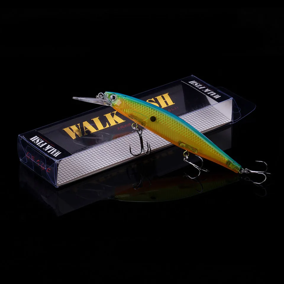 WALK FISH 1PCS HOT Wobbler Fishing Lure 125mm 12.5g Plastic Minnow Bass Pike Artificial Hard Bait Tackle | Спорт и развлечения