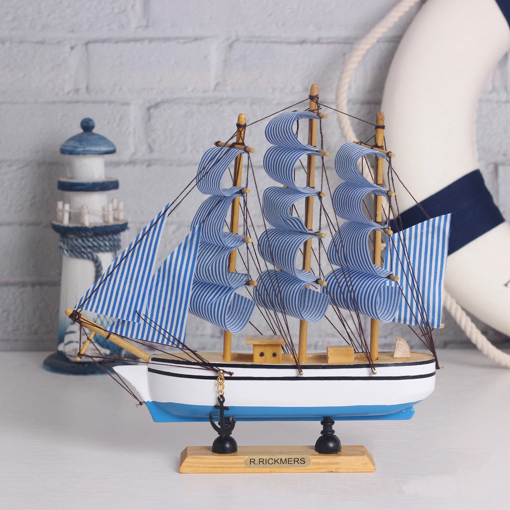 Деревянная модель корабля миниатюрная морская деревянная лодка Морской